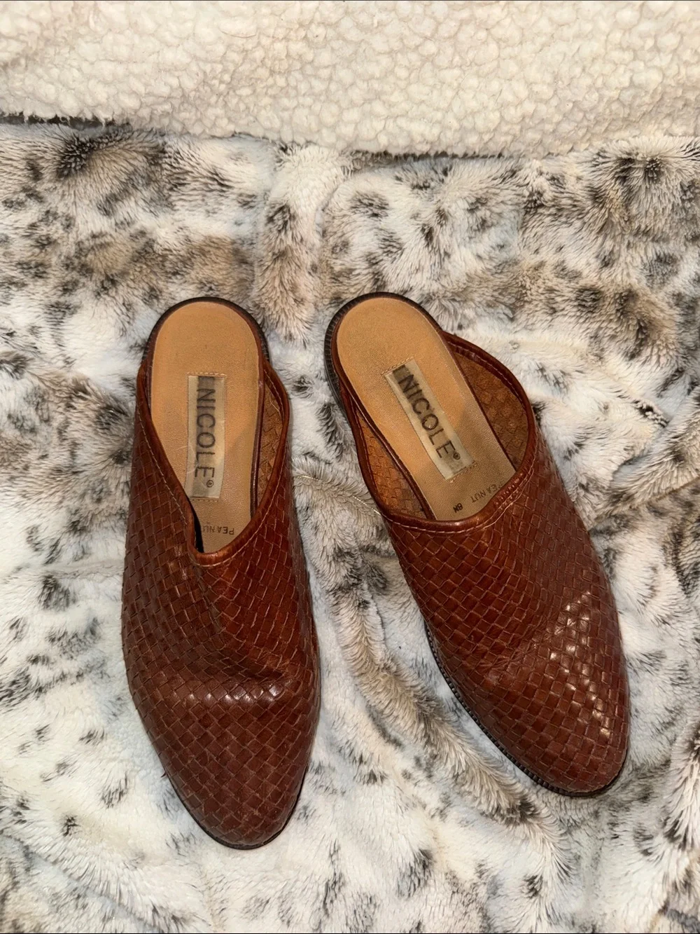 Women’s Woven Slip-On Loafers in Brown